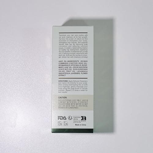 Bofuoos Organic Rosemary & Castor Hair Growth Oil + Scalp Massager Set – Premium Hair Strengthening Oil for Boosting Hair Health, Thickening, Soothing, Moisturizing and Natural Growth – 4.0 oz thumbnail 9