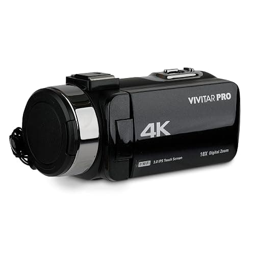 Vivitar 4K Video Camera, Wi-Fi Ultra HD Camcorder with 18x Digital Zoom, 3” IPS Touchscreen Video Recorder with Night Vision, Vlogging Camera with 3.5mm Microphone Jack, Rechargeable, SD Card Slot - Image 1