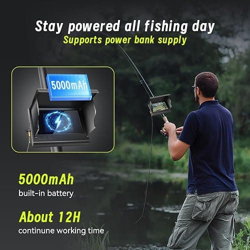 Camera for Fishing Underwater Fishing Camera with 100ft Cable,4.3 Inch IPS Display,Infrared Night Vision,220° Wide Angle IP67 Waterproof,1080P HD Imaging for Ice, River and Lake Boat Kayak Fishing thumbnail 4