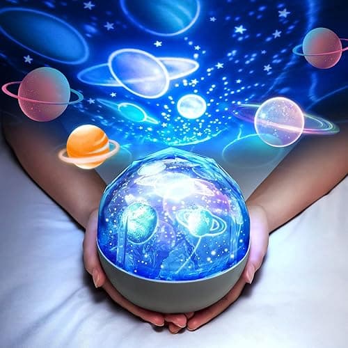 Solar System for Kids Projector Night Light, 360°Rotating+5 Films Planet Space Projector for Bedroom, Bright Night Light for Boys Room, Space Toys for Kids 3-5, Solar System Planet Toys for Boy Gifts - Image 1