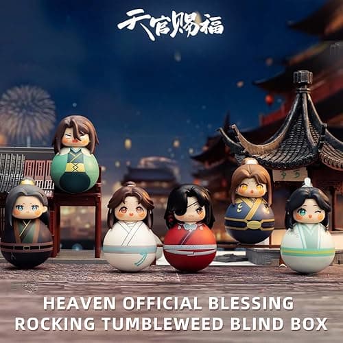 RZAHUAHU Heaven Official Blessing Tumbler Blind Box Hua Cheng Xie Lian Chibi Figure Anime Tilting Doll Gift (1 Pcs) thumbnail 2