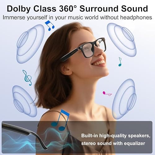 Giwbeiv AI Smart Glasses for Men and Women with Chat GPT, Bluetooth Translation Glasses with 164 Languages and Color-Change Lens, Music Playback, Hands-Free Calls, UV & Blue Light Protection thumbnail 7
