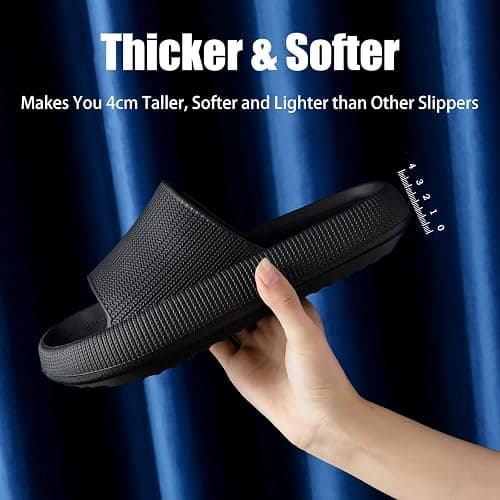 rosyclo Cloud Slippers for Women and Men, Pillow House Slippers Shower Shoes Indoor Slides Bathroom Sandals, Ultimate Comfort, Lightweight, Thick Sole, Non-Slip, Easy to Clean thumbnail 3