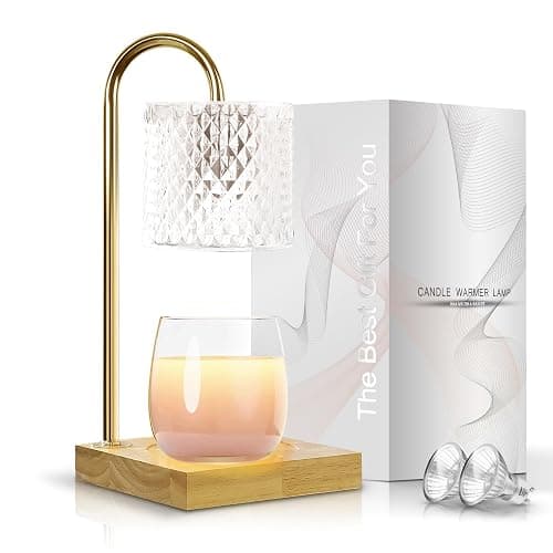 Candle Warmer Lamp, Candle Lamp Wax Warmer, Timer & Dimmer 7-Levels, Fits Cup Jar Candle, Top Melting, Crystal Heater Lamp for Scented Wax, Elegant Home Decor, Clear Glass thumbnail 8