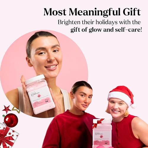 Jelly Face Mask for Facials - Bulgarian Rose Hydrating, Brightening & Nourishing Jelly Mask with Free Jade Roller & Spatula | Professional Hydrojelly Masks | Christmas Gifts for Women, Gifts for Women thumbnail 4