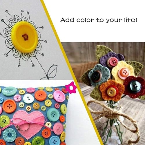 Greentime 650PCS Round Resin Buttons for DIY Crafts Manual Button Painting thumbnail 6