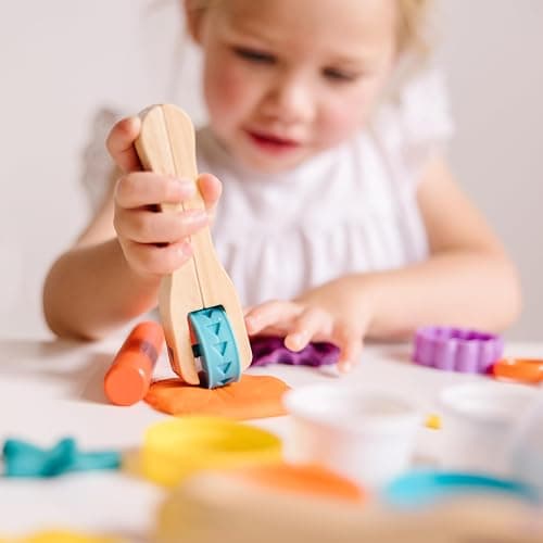 Melissa & Doug Created by Me! Cut, Sculpt, and Roll Modeling Dough Kit with 8 Tools and 4 Colors of Modeling DoughStampers, Arts and Crafts for Kids Ages 3+ thumbnail 2