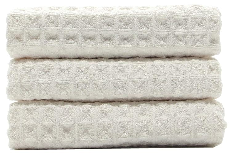 VeraSong Waffle Weave Kitchen Towels Dish Towels, 3 Pack, 16x24 Inch, Beige | Thick Microfiber Hand towels, Dish Towels for Kitchen, Absorbent, Lint Free, Dish Drying & Tea Towels thumbnail 3