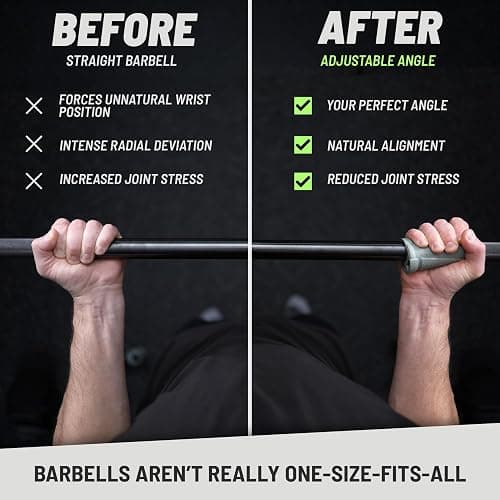 N-Gage Grips – Patented Angled Barbell Thick Grips for Joint Support & Muscle Activation – Ergonomic Bar Attachments for Strength Training - Gym Accessories Manufactured in the USA (1 Pair) thumbnail 7