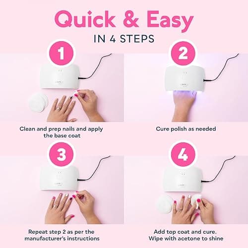 SUNUV UV LED Nail Lamp, Nail Dryer for Gel Polish UV Light for Nails with Sensor 2 Timers SUN9C Pink Gift for Women Girls thumbnail 6