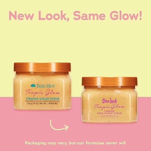 Tree Hut Tropic Glow Shea Sugar Scrub, Exfoliating & Hydrating Body Scrub with Shea Butter, Radiant Glow, Warm Scent, 18 oz thumbnail 2