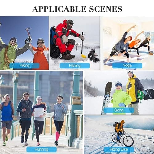 Komake Ear Warmers Headband, Fleece Earmuffs Running Headband Winter Ear Covers Moisture Wicking Ski Sport Headband for Men & Women (19.2 inches, One Size, Cycling) thumbnail 2