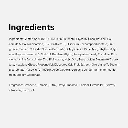 medicube Kojic Acid Turmeric Brightening Body Wash | Gentle Shower Gel for Uneven Skin | Niacinamide, Vitamin C, AHA/BHA | Deep Cleansing, Hydrating Formula | Easy and Effective, 13.52 fl.oz thumbnail 7