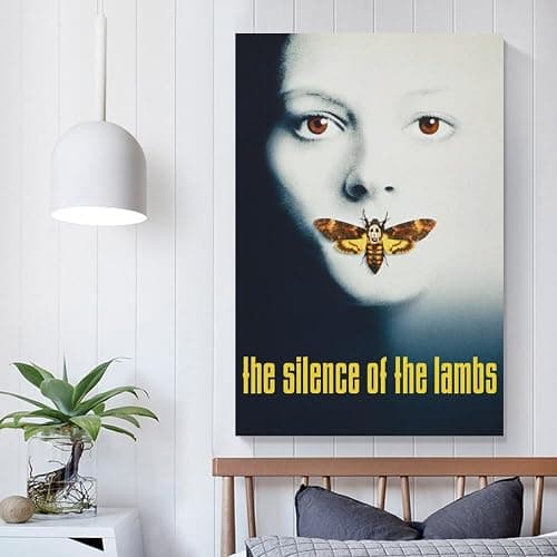 THE SILENCE OF THE LAMBS Horror Movie Poster Canvas Wall Art Poster Decorative Bedroom Modern Home Print Picture Artworks Posters 16x24inch(40x60cm) thumbnail 5