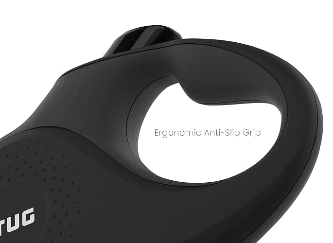 TUG 360° Tangle-Free Retractable Dog Leash with Anti-Slip Handle | 16 ft Strong Nylon Tape | One-Handed Brake, Pause, Lock (Small, Black/Grey) thumbnail 3
