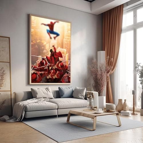 MGZFEZN Spider-Mon Brand New Day Poster For Fans Kids Room Bedroom Wall Decor-Movie Spiderman Posters Canvas Prints Picture For Teen Boy Girls Gifts thumbnail 4