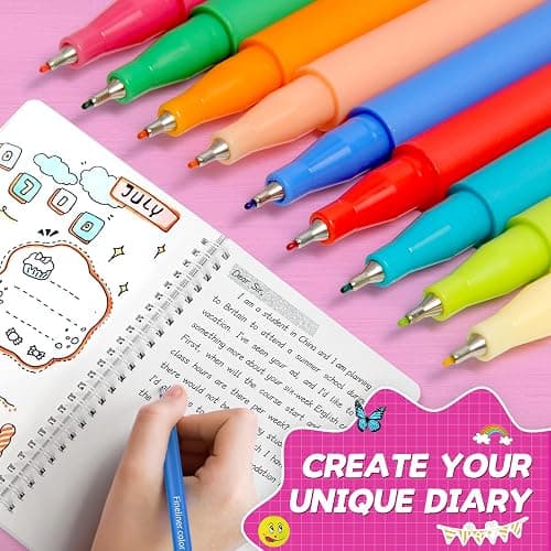 ADUSRIZ 2-Pack DIY Journal Kit for Girls, Journal Set with Stickers, Birthday Gifts for Teen Girls, Decorate Your Planner/Organizer, Journaling Arts Craft Kit, Ideal Gifts for 8-12 13 14 Year Old Girl thumbnail 6