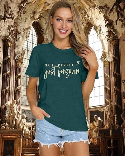 Qskall Christian Shirts for Women Jesus Shirt Inspirational Tee Tops thumbnail 2