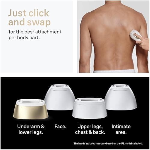 Braun IPL at Home Laser Hair Removal for Women and Men, Silk Expert Pro 5 PL5137 with Venus Swirl Razor, Permanent Visible Hair Reduction in Hair Regrowth for Body & Face, Corded, PL5137 thumbnail 6