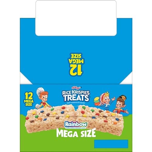 Rice Krispies Treats Mega Bars Large Marshmallow Snack Bars, Kids Snacks, Rainbow, 25.3oz Box (12 Bars) thumbnail 9