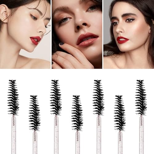 100 Pcs Disposable Mascara Wands - Black Pink thumbnail 7