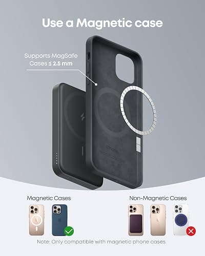 Anker 622 Magnetic Battery (MagGo), 5,000mAh Foldable Magnetic Wireless Portable Charger with Stand and USB-C Port (On the Side), Magsafe-Compatible for iPhone 16/15/14/13 Series thumbnail 6