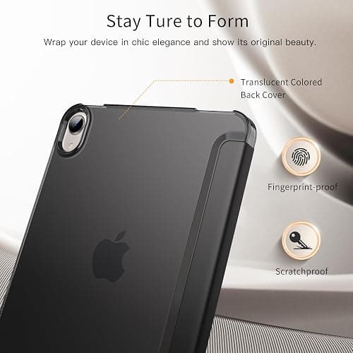 MoKo for iPad mini 7 (A17 Pro) Generation Case 2024, iPad mini 6 Case 2021, 8.3-inch Slim Lightweight Protective Hard Back PC Shell Stand Cover Support Touch ID, Auto Wake/Sleep, Black thumbnail 7