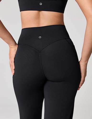 UNISSU Hugcurve No Front Seam High Waisted Wide Leg Yoga Pants for Women with Side Pockets Lounge Buttery Soft - 31" thumbnail 3