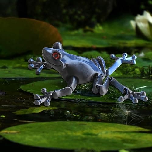 WUALAIER Frog Toys 3D Printed - Realistic Jumping Frog Model with Movable Joints, STEM Educational Animal Toys, PLA Material, Science Classroom & Collectible Decor thumbnail 2