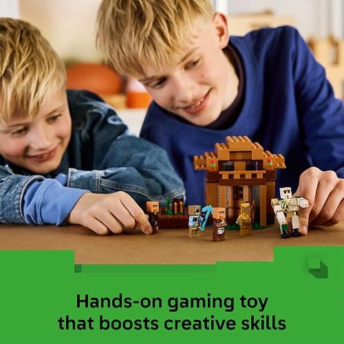 LEGO Minecraft Evoker Village Attack 21596 | Building Toys for Boys & Girls, Ages 9+, Sturdy Build for Pretend Play, 11 Minecraft Minifigures, 607 pieces, Gift for Gamers thumbnail 2