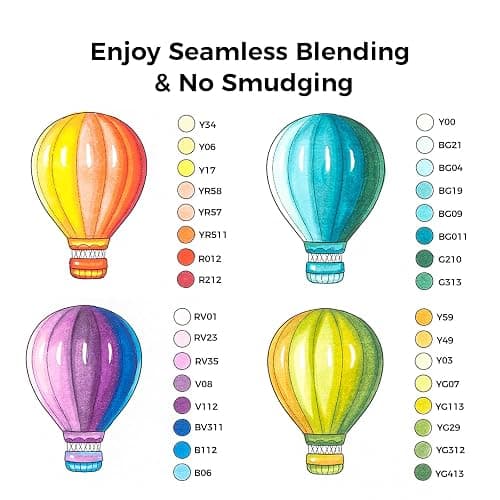 Ohuhu Alcohol Markers 104 Colors Brush& Fine for Artist Adult Cozy Coloring | AP Certified Refillable Art Marker Set, Dual Tips Alcohol-based for Beginners Drawing Illustration Sketching, Honolulu B thumbnail 3