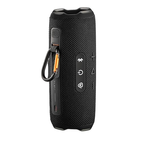 JBL FLIP 7 (Black) Waterproof Portable Speaker Bundle with X-Halo Hardcase (Black) thumbnail 4