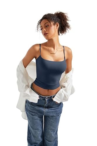 SUUKSESS Women Double Line Square Neck Tank Top Summer Y2K Going Out Basic Cami Shirt thumbnail 2