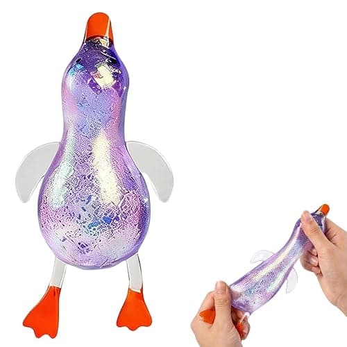 Cute Duck Squishy Sugar Stress Ball,Soft Duck Stress Relief Slow Rise Relaxing Sensory Fidget Toy for Anxiety Relief, Suitable for Adult use in Offices and Homes(Purple) - Image 1