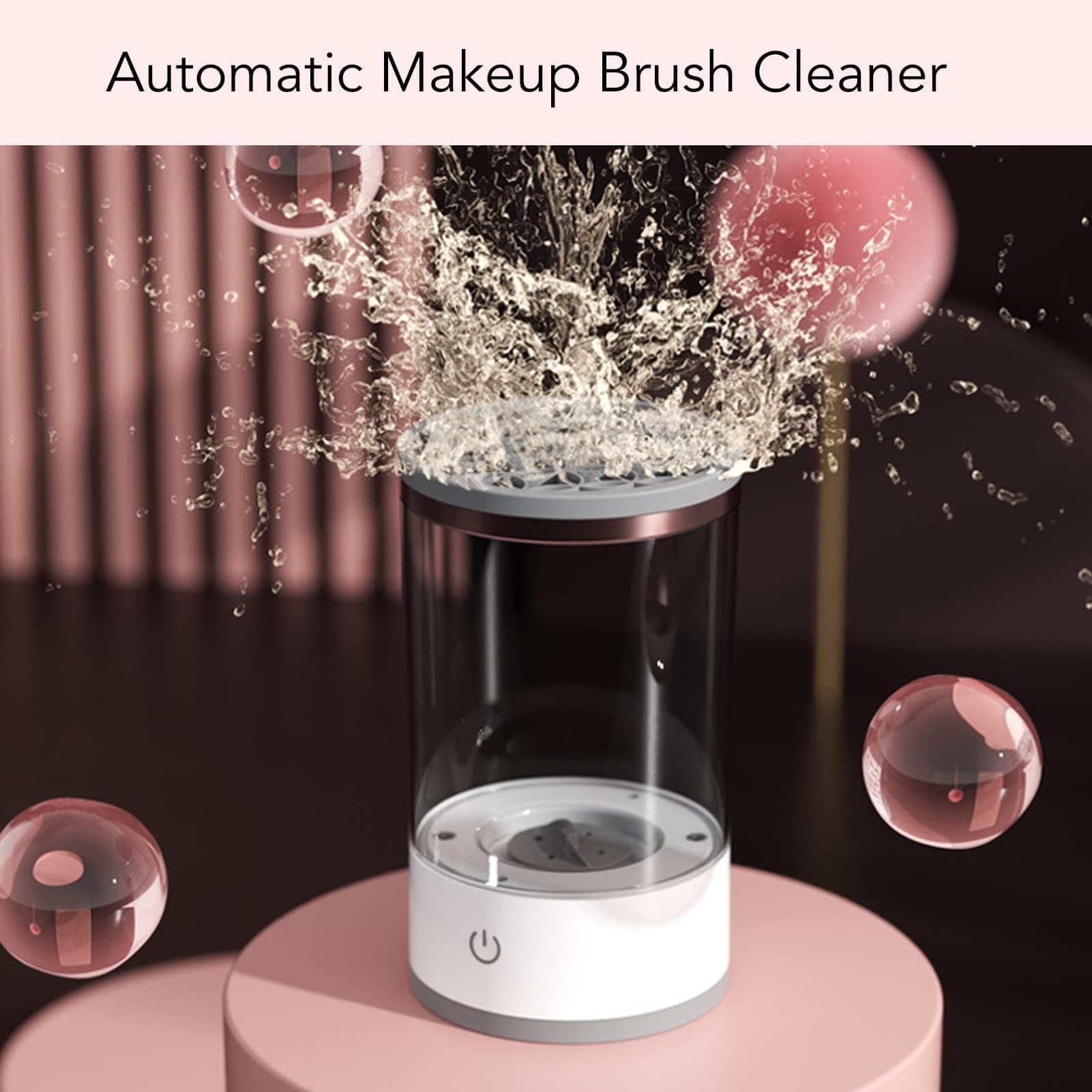 Limpiador Eléctrico de Brochas de Maquillaje, Máquina Limpiadora de Brochas de Maquillaje Limpiador Automático de Brochas Spinner para Eliminar la Suciedad y los Residuos de thumbnail 2