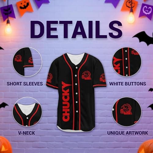 fat mummy Mens Jersey Shirt V Neck Short Sleeve, Graphic Baseball Sports Tee, Casual Streetwear Button Shirt for Summer thumbnail 6