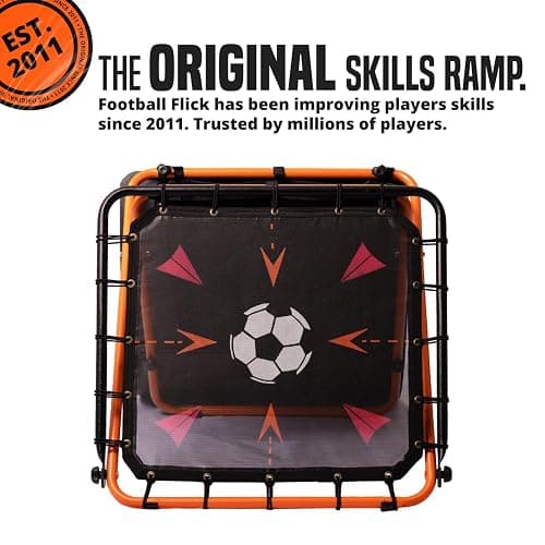 Flick Urban Soccer Skills Trainer - Rebound Board, Rebound Net, Target Net and Passing Tunnel - Proven by Science to Improve Your Soccer Skills thumbnail 4