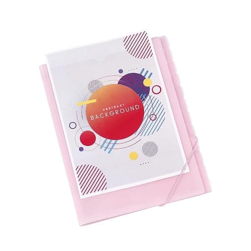 Viquel - Trieur 12 compartiments A4 personnalisable Propysoft - Fermeture élastique - Rose translucide thumbnail 2