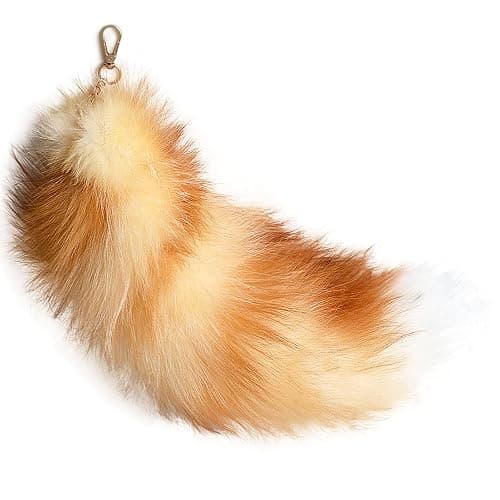 Zuxlwud Fluffy Fox Tail Keychain, Cosplay Accessory with Soft and Thick for Women's Bag Decoration Halloween Party Costume - Image 1