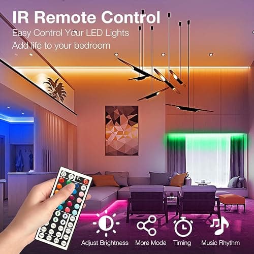 DAYBETTER LED Strip Lights 100ft, Smart Lighting with App Remote Control, RGB LED Lights for Bedroom, Music Sync Color Changing for Room Home Decor Party (1 Roll) thumbnail 4