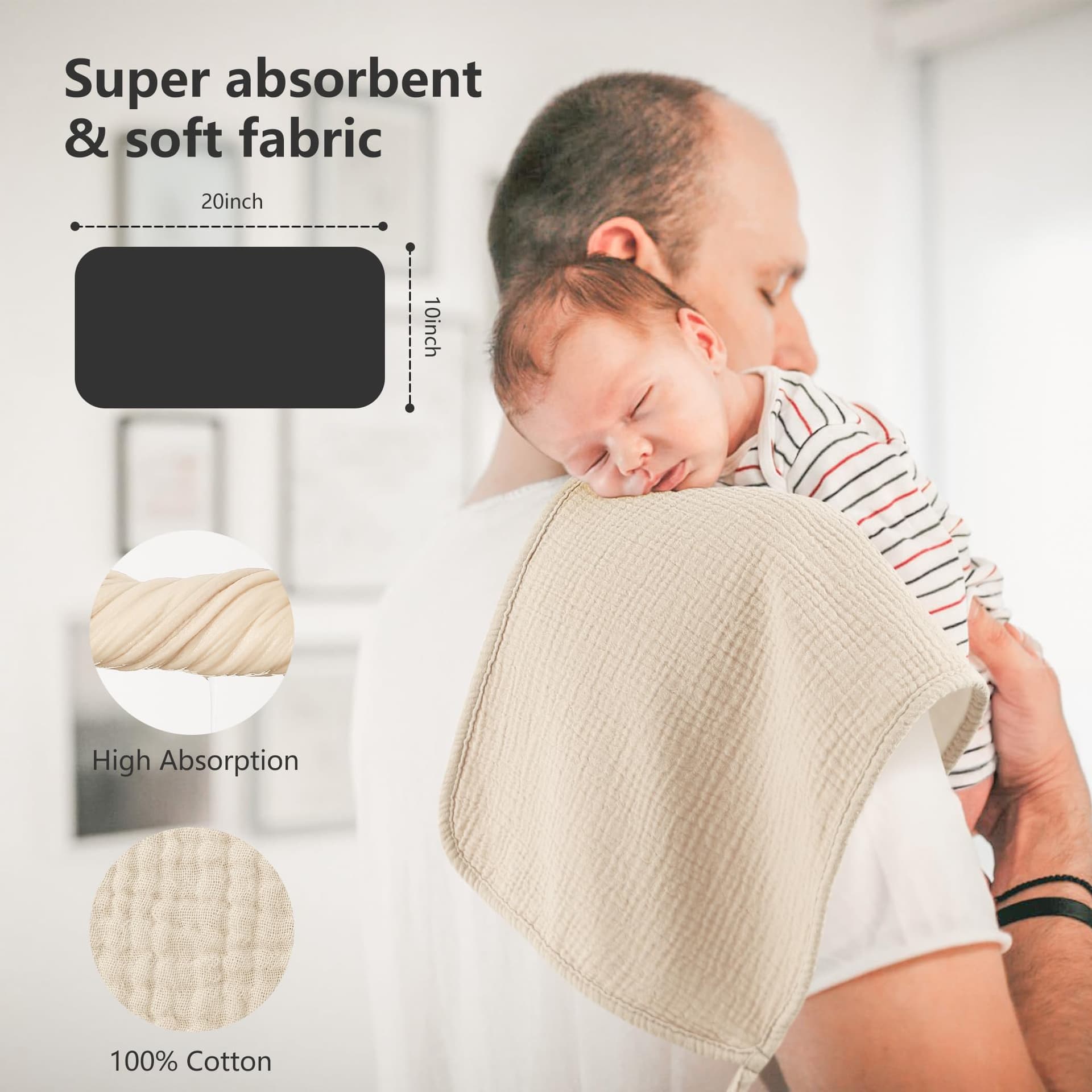 Muslin Burp Cloths thumbnail 5