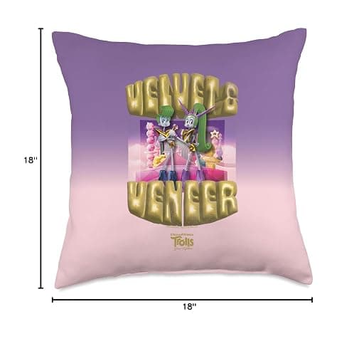 DreamWorks Trolls Band Together Velvet and Veneer Throw Pillow thumbnail 2