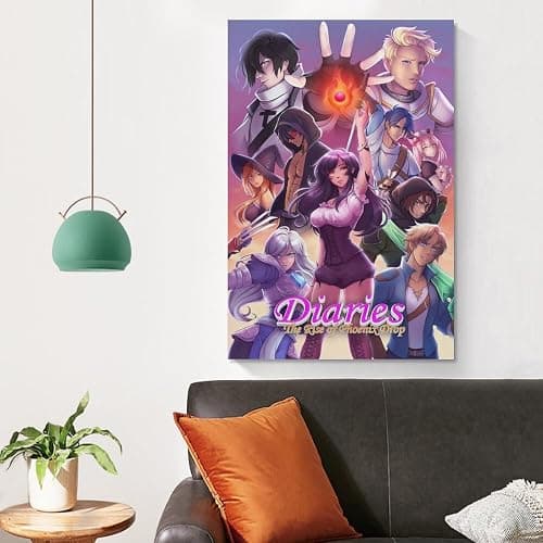 GERRIT Anime Aphmau Diaries Canvas Poster Canvas Wall Art Posters For Room Aesthetic And DecorCanvas Painting Wall Art Poster for Bedroom Living Room Decor 24x36inch(60x90cm) Unframe-style thumbnail 4