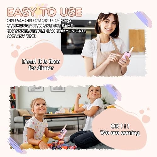 Toys for 3-12 Year Old Girls, Selieve 2 Pack Kids Walkie Talkies Rechargeable with 22 Channels, LED Flashlight and VOX Function, Birthday Gifts for 4 5 6 7 8 9 10 Year Old Girls thumbnail 6