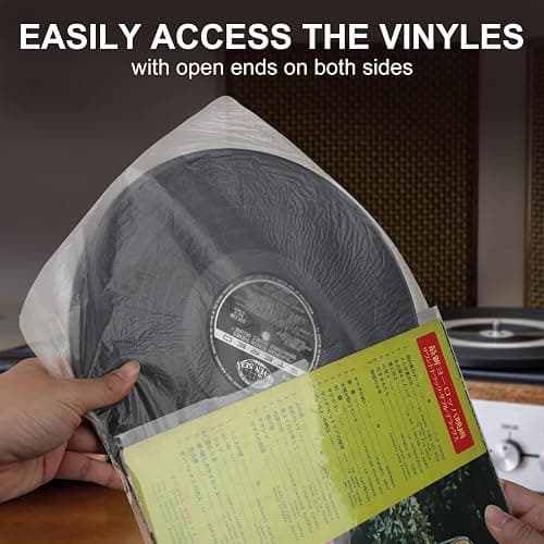 Gartopvoiz Gatefold Outer Vinyl Record Sleeves, 12" 3 Mil Plastic Album Cover Clear Protection, 15pcs thumbnail 2