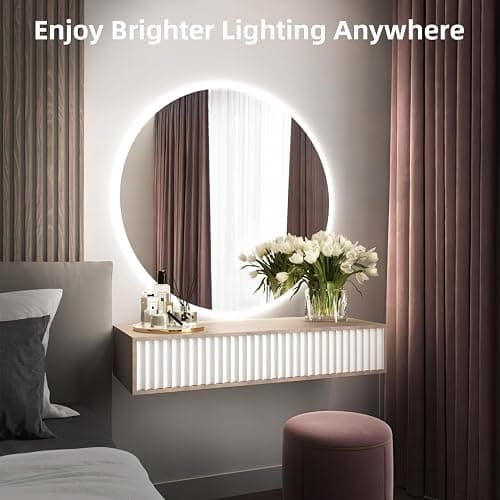 Lamomo LED Neon Rope Light, 12V White Neon LED Strip Light, 16.4ft/5m Dimmable Waterproof Strip Lighting, Silicone DIY Sign for Bedroom Indoor Home Decor (Power Adapter Included) thumbnail 2
