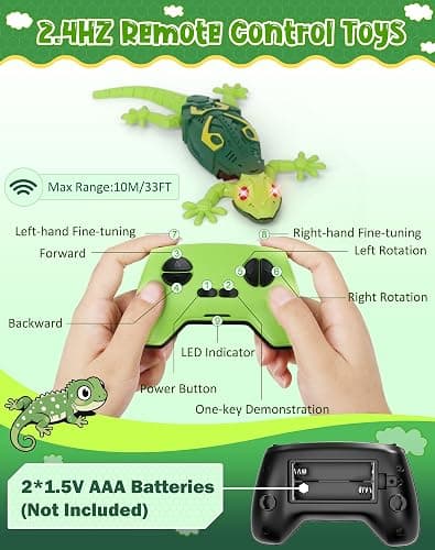 Wall Climbing Lizard,Wall Crawler Robot Gecko Remote Control,Floor Ceiling Crawling Electric Lizard Rc Car Toy,Cool Kids Toys,Easter Birthday Gifts for 3 4 5 6 7 8 9 10+ Year Old Boys Girls Teens thumbnail 5