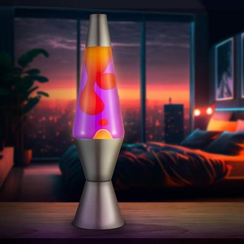 Lava® Lamp - 14.5" Purple Sunset - The Original Motion Light - Yellow Wax and Purple Liquid - Item #2635 (Amazon Exclusive) - Purple thumbnail 4