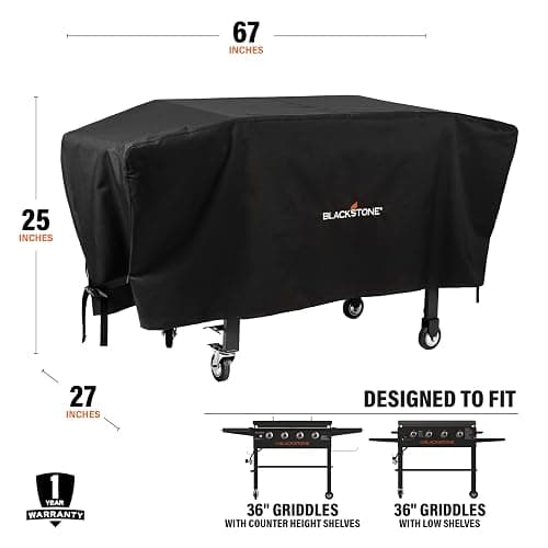 Blackstone® 36 inch Griddle Cover | Blackstone® Water Resistant, 600D Polyester, Heavy Duty, Flat Top Gas Grill Cover, Griddle Cooking Station thumbnail 3