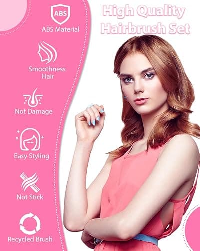 Slick Back Hair Brush, Edge Brush, Hair Accessories Comb Set 3Pcs, Rat Tail Comb for Parting Hair, Teasing Comb for Add Volume Fullness, Edge Brush for Edge Control Black Hair thumbnail 3